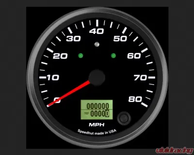 SpeedHut Speedometer Gauge 80mph Programmable | with Turn Signal and High Beam - GR4-SPEEDO-14T