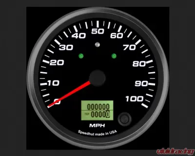 SpeedHut Speedometer Gauge 100mph Programmable | with Turn Signal and High Beam - GR4-SPEEDO-16T