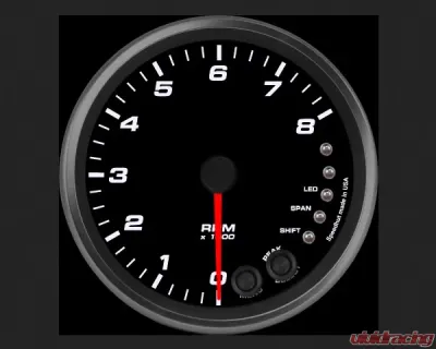 SpeedHut Tachometer Gauge 8K RPM Shift-light - GR4-TACH-02