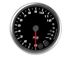 SpeedHut Tachometer Gauge 12K RPM Shift-light