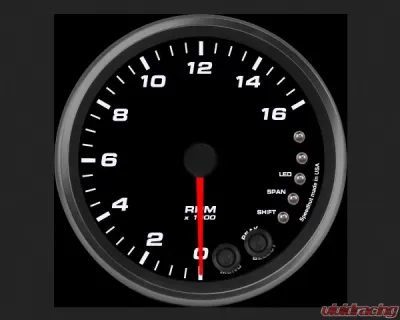 SpeedHut Tachometer Gauge 16K RPM Shift-light - GR4-TACH-07