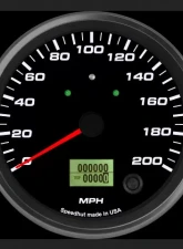 SpeedHut Speedometer Gauge 200mph Programmable | with Turn Signal and High Beam                                     - GR4.5-SPEEDO-06T - Image 2