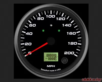 SpeedHut Speedometer Gauge 200mph Programmable | with Turn Signal and High Beam - GR4.5-SPEEDO-06T