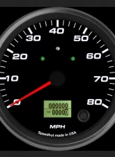 SpeedHut Speedometer Gauge 80mph Programmable | with Turn Signal and High Beam                                     - GR4.5-SPEEDO-15T - Image 2