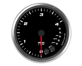 SpeedHut Tachometer Gauge 4K RPM Shift-light Pedestal Mount withaux Shift-light