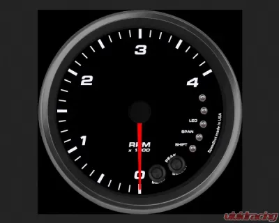 SpeedHut Tachometer Gauge 4K RPM Shift-light Pedestal Mount withaux Shift-light - GR4.5-TACH-04SL-PM