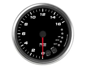 SpeedHut Tachometer Gauge 16K RPM Shift-light Dash Mount