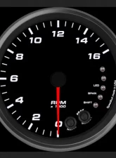 SpeedHut Tachometer Gauge 16K RPM Shift-light Pedestal Mount withaux Shift-light                                     - GR4.5-TACH-07SL-PM - Image 2