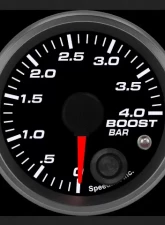 SpeedHut Boost Gauge 0-4.0bar Metric with Warning                                     - GRM-BOOST-04 - Image 2