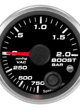 SpeedHut Boost/Vac Gauge 750mmhg-0-2bar Metric with Warning                                     - GRM-BOOST-05 - Image 5