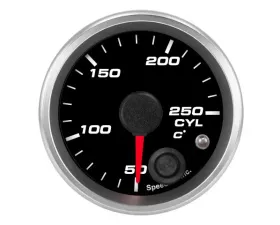 SpeedHut Cylinder Head Temperature Gauge 50-250C Metric with Warning