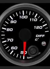 SpeedHut Diff Temp Gauge 50-125C Metric with Warning                                     - GRM-DIFF-01 - Image 2
