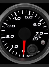 SpeedHut Oil Pressure Gauge 0-7.0bar Metric with Warning                                     - GRM-OIL-01 - Image 2