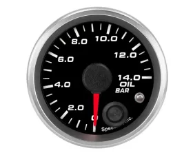 SpeedHut Oil Pressure Gauge 0-14bar Metric with Warning