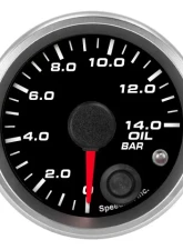 SpeedHut Oil Pressure Gauge 0-14bar Metric with Warning                                     - GRM-OIL-02 - Image 4