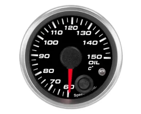 SpeedHut Oil Temp Gauge 60-150C Metric with Warning