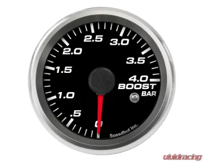 SpeedHut Boost Gauge 0-4bar Metric with Warning - GRM258-BOOST-04