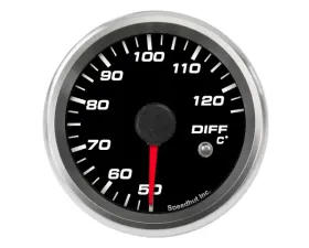 SpeedHut Diff Temp Gauge 50-125C Metric with Warning