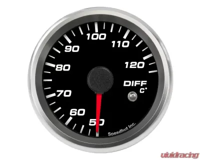 SpeedHut Diff Temp Gauge 50-125C Metric with Warning - GRM258-DIFF-01