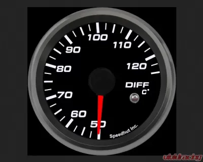 SpeedHut Diff Temp Gauge 50-125C Metric with Warning - GRM258-DIFF-01