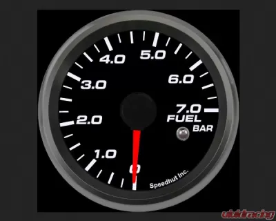 SpeedHut Fuel Pressure Gauge 0-7.0bar Metric with Warning - GRM258-FUEL-01