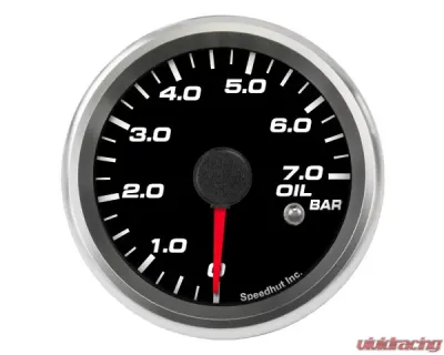 SpeedHut Oil Pressure Gauge 0-7bar Metric with Warning - GRM258-OIL-01