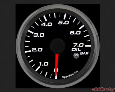 SpeedHut Oil Pressure Gauge 0-7bar Metric with Warning - GRM258-OIL-01