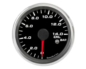 SpeedHut Oil Pressure Gauge 0-14bar Metric with Warning