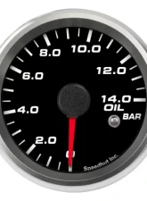 SpeedHut Oil Pressure Gauge 0-14bar Metric with Warning                                     - GRM258-OIL-02 - Image 7