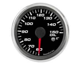 SpeedHut Oil Temp Gauge 60-150C Metric with Warning