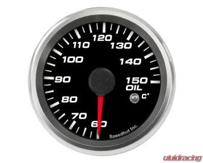 SpeedHut Oil Temp Gauge 60-150C Metric with Warning - GRM258-OILT-02