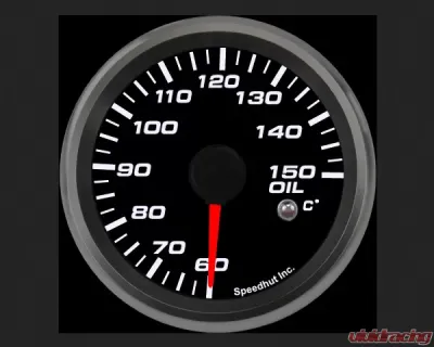 SpeedHut Oil Temp Gauge 60-150C Metric with Warning - GRM258-OILT-02
