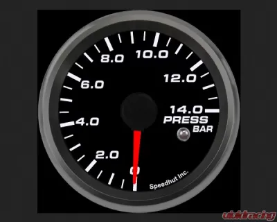 SpeedHut Pressure Gauge 0-14bar Metric with Warning - GRM258-PRESS-03