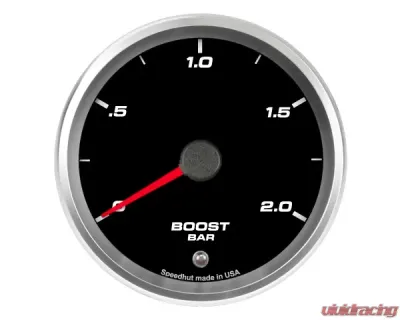 SpeedHut Boost Gauge 0-2bar Metric with Warning - GRM338-BOOST-02