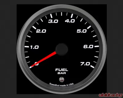 SpeedHut Fuel Pressure Gauge 0-7bar Metric with Warning - GRM338-FUEL-01