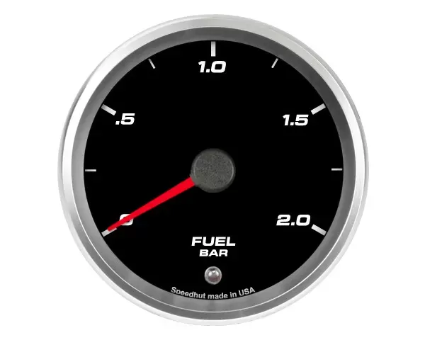 SpeedHut Fuel Pressure Gauge 0-2.0bar Metric with Warning - GRM338-FUEL-02