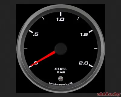 SpeedHut Fuel Pressure Gauge 0-2.0bar Metric with Warning - GRM338-FUEL-02