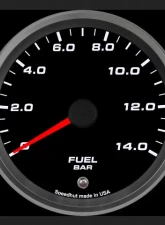 SpeedHut Fuel Pressure Gauge 0-14bar Metric with Warning                                     - GRM338-FUEL-03 - Image 2