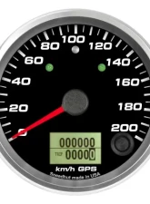 SpeedHut GPS Speedometer Gauge 200kmh Metric | with Turn Signal and High Beam                                     - GRM338-GPS-01T - Image 4