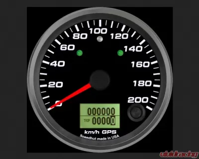 SpeedHut GPS Speedometer Gauge 200kmh Metric | with Turn Signal and High Beam - GRM338-GPS-01T
