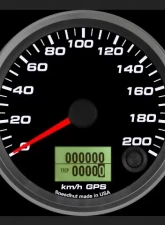 SpeedHut GPS Speedometer Gauge 200kmh Metric                                     - GRM338-GPS-01 - Image 2