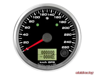 SpeedHut GPS Speedometer Gauge 260kmh Metric | with Turn Signal and High Beam - GRM338-GPS-03T