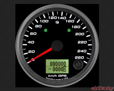 SpeedHut GPS Speedometer Gauge 260kmh Metric | with Turn Signal and High Beam - GRM338-GPS-03T