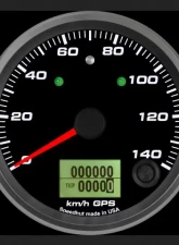 SpeedHut GPS Speedometer Gauge 140kmh Metric | with Turn Signal and High Beam                                     - GRM338-GPS-04T - Image 2