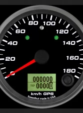 SpeedHut GPS Speedometer Gauge 180kmh Metric | with Turn Signal and High Beam                                     - GRM338-GPS-05T - Image 2