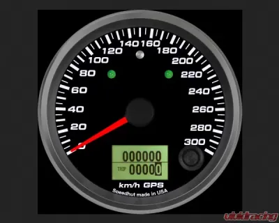 SpeedHut GPS Speedometer Gauge 300kmh Metric | with Turn Signal and High Beam - GRM338-GPS-06T