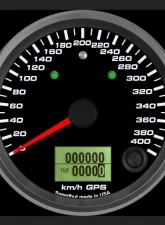 SpeedHut GPS Speedometer Gauge 400kmh Metric | with Turn Signal and High Beam                                     - GRM338-GPS-07T - Image 2