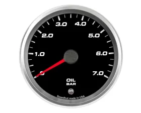 SpeedHut Oil Pressure Gauge 0-7bar Metric with Warning