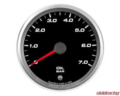 SpeedHut Oil Pressure Gauge 0-7bar Metric with Warning - GRM338-OIL-01