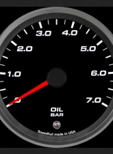 SpeedHut Oil Pressure Gauge 0-7bar Metric with Warning                                     - GRM338-OIL-01 - Image 2